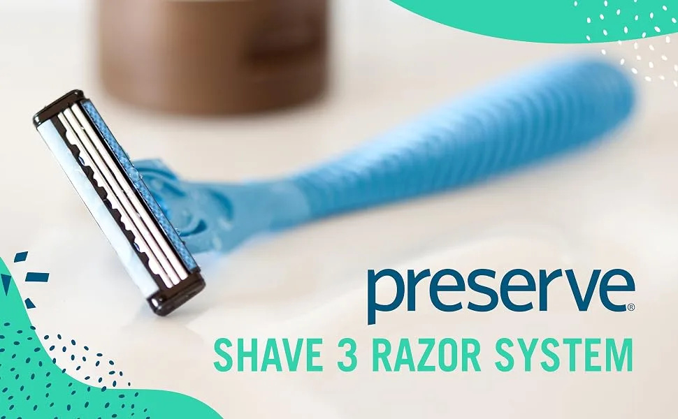 Preserve Shave 3 Replacement Cartridges for Preserve Shave 3 Razor 4 Count - Preserve Shave 3 Razor System