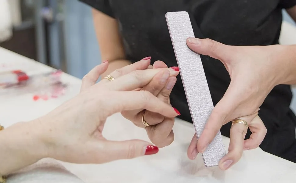 24 Counts 100/180 Grit Nail Files Bulk Fingernail Files and 80/120 Grit Nail Buffers for Natural Nails Acrylic Nails Rectangular Nail Files Set - product information 1