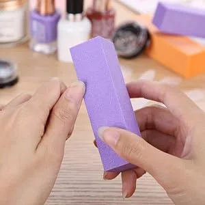 24 Counts 100/180 Grit Nail Files Bulk Fingernail Files and 80/120 Grit Nail Buffers for Natural Nails Acrylic Nails Rectangular Nail Files Set - product information 4