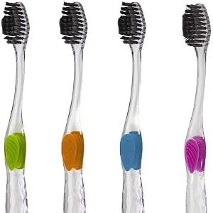Vivid Ultra Soft Bristle Toothbrush For Sensitive Gums - Elastic Rubber Neck - For Dental Orthodontic Use (Pack of 12) - brush