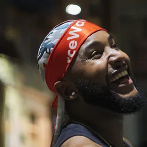 ForceWave 4 Pieces Silky Durags and Wave Cap Pack for Men Waves Moisture-Tech Fabric Satin Du-Rag Blue+red+black - design durag4