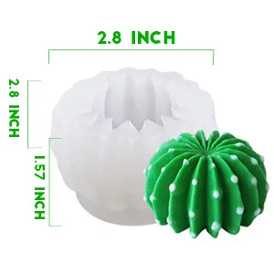 Timisea 6 Pack Succulent Silicone Mold Cactus Flower Resin Casting Molds for Cake Decorating Handmade Candle Fondant Epoxy Resin Polymer Clay Wax etc - cactus