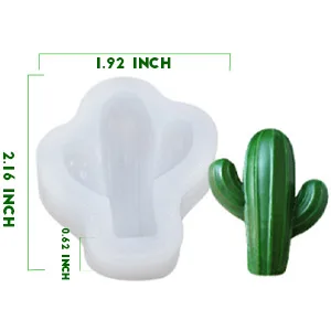 Timisea 6 Pack Succulent Silicone Mold Cactus Flower Resin Casting Molds for Cake Decorating Handmade Candle Fondant Epoxy Resin Polymer Clay Wax etc - product information 6