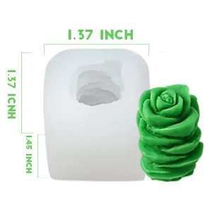 Timisea 6 Pack Succulent Silicone Mold Cactus Flower Resin Casting Molds for Cake Decorating Handmade Candle Fondant Epoxy Resin Polymer Clay Wax etc - product information 7