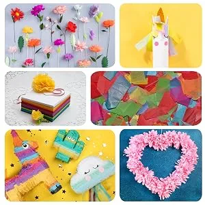 Packanewly 150 Sheets (20 x 20) Bulk Tissue Paper 30 Assorted Colors Gift Wrapping Paper for DIY Craft Art Pom Poms Packing and Decorations - product information 6
