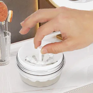 Denture Bath Case Retainer Case Orthodontic Denture Cup with Strainer Leak Proof Denture Cleaner Cup easy to clean and dry up Portable Retainer Cleaner Case for Household/Travelling White - denture bath retainer bath case denture soaking bath cup
