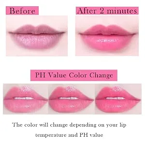 Btspring Clear Flower Jelly Lipstick 6 Packs Nutritious Moisturizer Lip Balm Temperature Color Change Lipstick Matte Long Lasting Lip Gloss (Pink) - color changing jelly lipstick