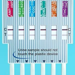 EZ Level 6 Panel Urine Multi Drug Test Kit (3 Count) - EZ Level 12 Panel Urine Test Kit for Home Testing Negative Result Example