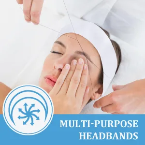 ForPro Stretch Headbands - Moisture Absorbent Disposable Spa Headbands - 2.25 W x 18 C - 48-Count - ForPro Stretch Headbands - Moisture Absorbent Disposable Spa Headbands