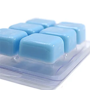 DGQ Wax Melt Molds - 50 Packs Clear Empty Plastic Wax Melt Clamshells for Wickless Wax Melt Candles - 6 cells wax melt molds