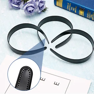 Hestya 1 Inch Black Plain Craft Plastic Headbands with Teeth Plastic DIY Hair Accessories Headbands Headwear (20 Pack) - product information 3