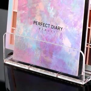 Vowcarol Eyeshadow Palette Organizer Acrylic 7-Section Divided Makeup Palette Organizer Holder - Clear 2 Pack - eyeshadow make up palette organizer