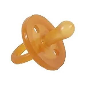 Sweetie Rubber Pacifier Natural Rubber Natural Rubber Pacifier with Symmetrical Nipple 2 Count (12-18 Month/Large) - Round Shape Pacifier