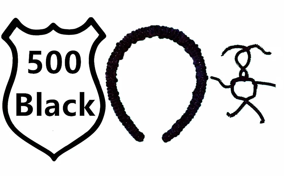 Black Pipe Cleaners (500 Pack) Chenille Stems for DIY Art Decorations Creative Craft (6 mm x 12 Inch) - 500 Black Pipe Cleaners