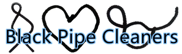 Black Pipe Cleaners (500 Pack) Chenille Stems for DIY Art Decorations Creative Craft (6 mm x 12 Inch) - Black Pipe Cleaners