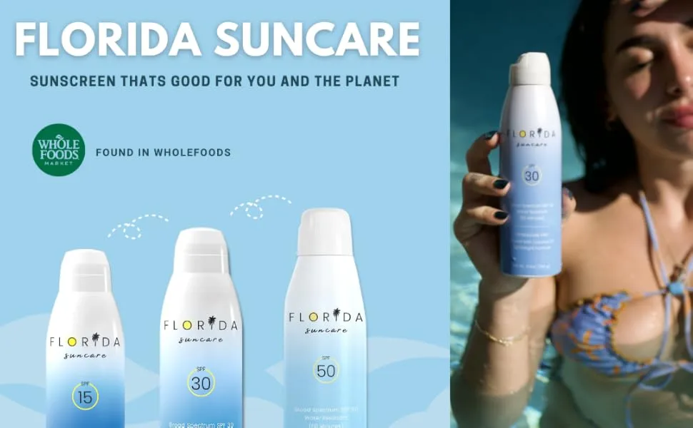 Florida Glow- Lightweight and Quick Drying Spray Sunscreen UVA/UVB Protection Broad Spectrum Made With Coconut oil Coconut Scented Oxybenzone and Octinoxate Free (SPF 15 2-pack) - florida suncare sunscreen spray