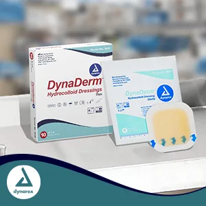 Dynarex Dynaderm Hydrocolloid Dressing Thin 4 x 4 Inch/10 Count 4 X 4 Inch/10 Count 1 - hydrogel hydrolliod bandaids bandaid extra thin sterile bed sore duoderm hydro colloidal