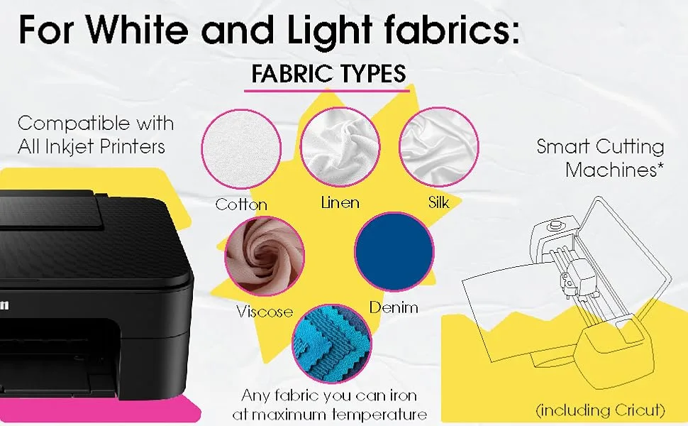 PPD Inkjet Premium Iron-On Light T Shirt Transfer Paper 11 x 17 Pack of 10 Sheets (PPD007-10) - transfer paper