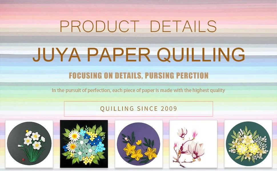 JUYA Multi-Color Paper Quilling Strips Set 60 Colors 10 Packs 54cm Length Paper Width 3mm (0.12 in) - PRODUCT DETAILS