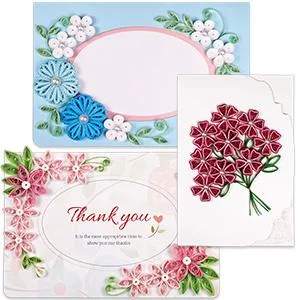 JUYA Multi-Color Paper Quilling Strips Set 60 Colors 10 Packs 54cm Length Paper Width 3mm (0.12 in) - Quilling Cards