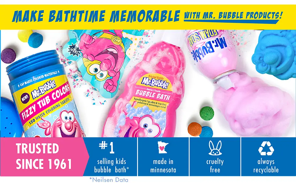 Mr. Bubble Calm & Sleep Bubble Bath (Pack of 2 Bottles 36 fl oz Each) - Make Bathtime Memorable with Mr. Bubble Products