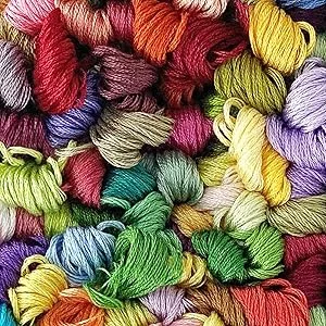 DMC 117F25HDC Embroidery Floss Pack 8.7yd Home Decor 36/Pkg 8.7-Yards Multicolor - DMC Article 117 Six-strand Floss Close Up