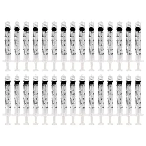 3ml Syringe Sterile with Luer Lock Tip - No Needle - Individually Sealed - Great for Medicine Feeding Tubes and Home Care - 30 Count - 30 count