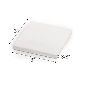 Tosnail 24 Pieces 3 x 3 Mini Canvas Panels Mini Stretched Canvas Small Canvas Boards Square Canvas for Painting Craft 24 Pieces Pack - Mini Canvas Panels