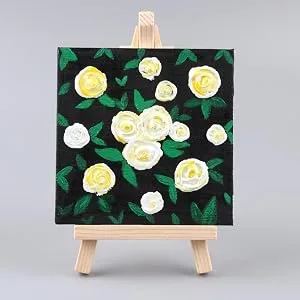 Tosnail 24 Pieces 3 x 3 Mini Canvas Panels Mini Stretched Canvas Small Canvas Boards Square Canvas for Painting Craft 24 Pieces Pack - Mini Canvas Panels