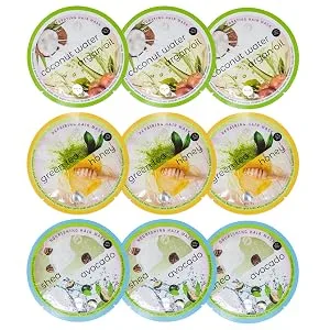 SpaLife Assorted All Natural Hair Mask 9 pack - Spa Life Assorted Hair Masks