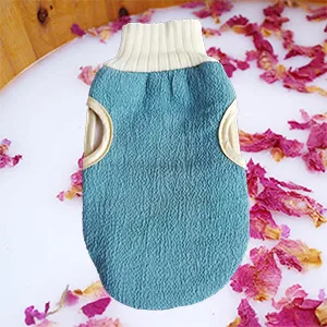 3 Pack Blue Loofah Sponge Body Scrubber Bath Sponge Luxury Loofah for Women Men - Bath Gloves with Sponge Loofahs