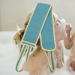 3 Pack Blue Loofah Sponge Body Scrubber Bath Sponge Luxury Loofah for Women Men - Body Back Shower Scrubber