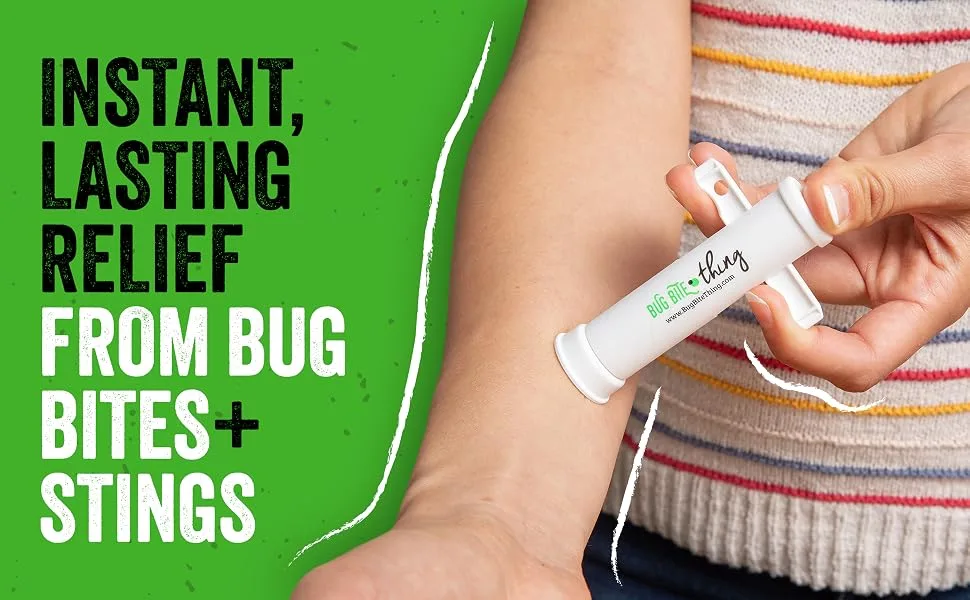 Bug Bite Thing Suction Tool and Travel Bag Combo I Love Adventure 1-Pack White - Instant, lasting relief from bug bites + stings