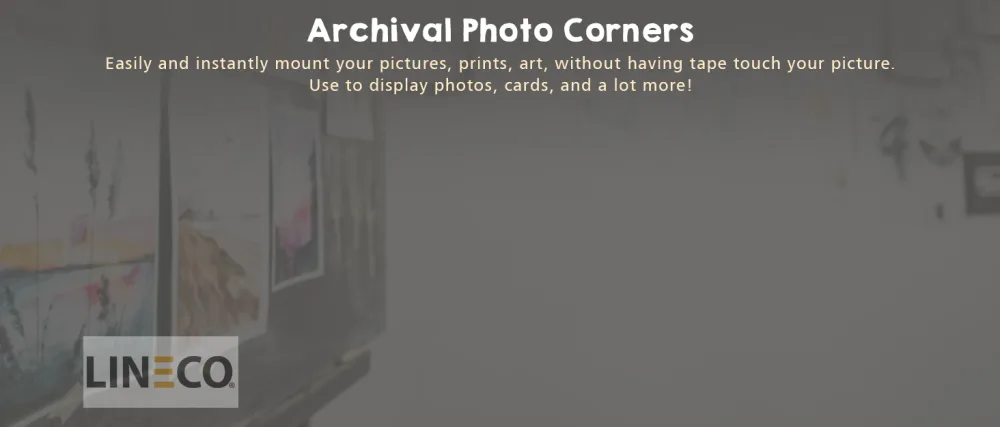 Lineco Polypropylene Mounting/Framing Corners Standard View 3 100-Pack Set of 1 - Photo Corners