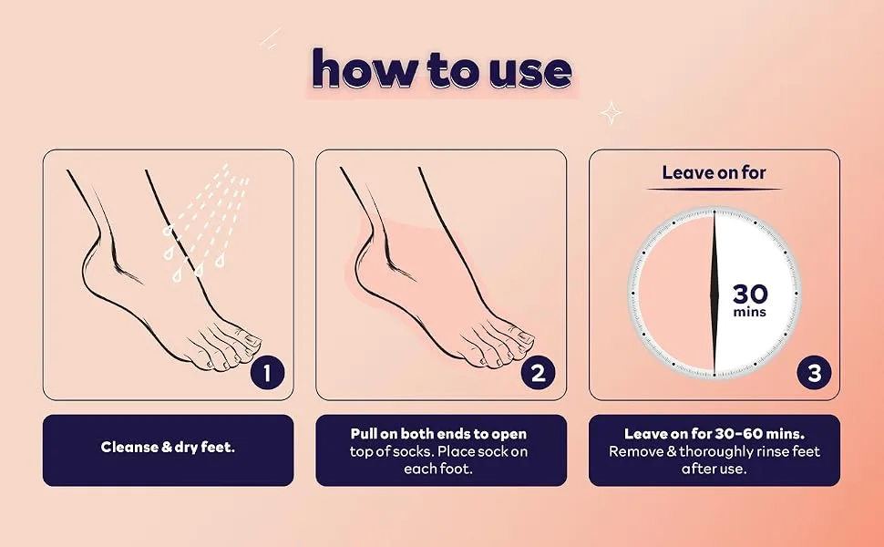 SpaLife Exfoliating Foot Socks - Eucalyptus Oil + Granular Walnut Shell 8 pack - exfoliating foot sock, eucalyptus oil, walnut shell, foot treatment, smooth feet,