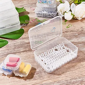 BENECREAT 12 Pack 3.5x2.4x1.2 Inches Rectangular Clear Plastic Bead Storage Box with Lid for Small Items and Crafts 3.5*2.4*1.2 Inch 3.5*2.4*1.2 Inch - Rectangle - Clear Plastic Bead Storage Containers