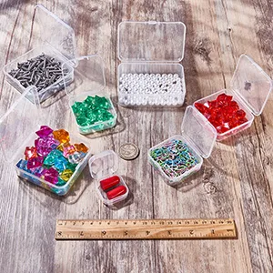 BENECREAT 12 Pack 3.5x2.4x1.2 Inches Rectangular Clear Plastic Bead Storage Box with Lid for Small Items and Crafts 3.5*2.4*1.2 Inch 3.5*2.4*1.2 Inch - Rectangle - Clear Plastic Bead Storage Containers