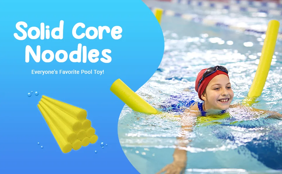 Oodles of Noodles 1.5 Inch x 35 Inch Solid Foam Foam Sticks for Craft Projects- 6 Pack - Grey - Solid Core Pool Noodles are everyone