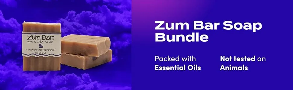 Indigo Wild Zum Bar Goat's Milk Soap - Frankincense-Patchouli - 3 oz (3 Pack) - product information 4
