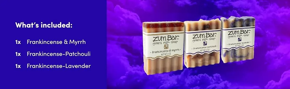 Zum Indigo Wild Frankincense Bar Soap Blends 3-Pack - Module 3