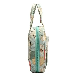 Home Sewing Kit Empty Bag for Storage Yarn Knitting Needles Crochet Hooks Thread DIY Sewing Accessories Supplies Organizer Case (Green) - Zipper Desing