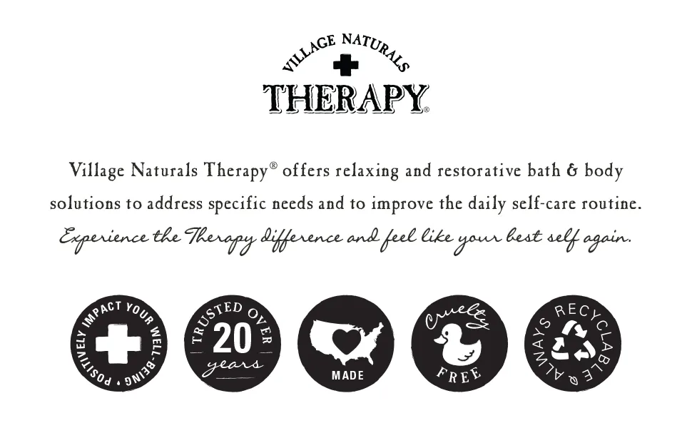 Village Naturals Therapy Foaming Epsom Soak Aches and Pains Nighttime Relief 36 Oz Pack of 3 - Experience the Therapy difference and feel like your best self again.