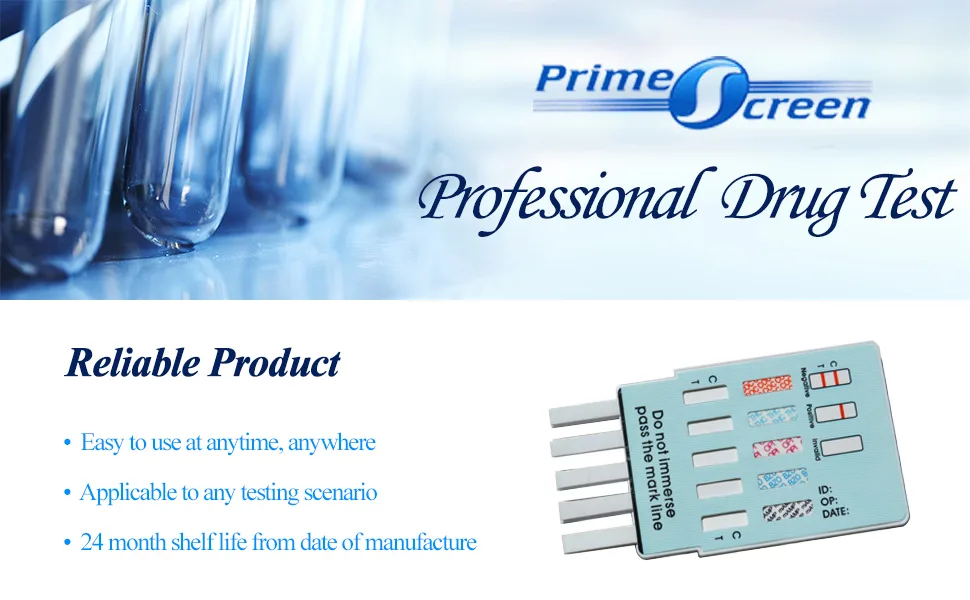 PrimeScreen - 5 Pack 12 Panel Drug Test - (THC COC OPI 2000 MET OXY AMP BAR BZO MTD MDMA PCP PPX) -WDOA-1124 - 3104