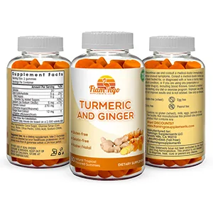 Turmeric Curcumin & Ginger Chewable Gummies for Adults and Children.Vegan Friendly Kosher & Halal Gluten Free Non GMO. 60 Count - Turmeric