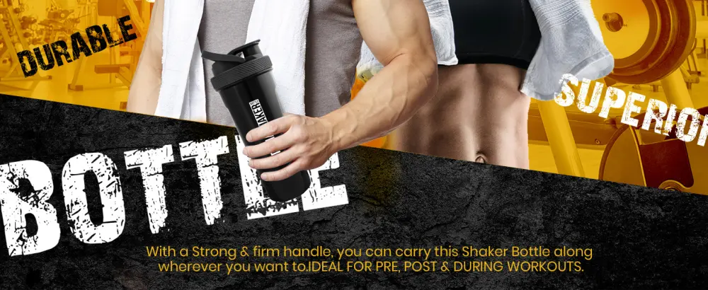 Utopia Home 2-Pack Shaker Bottle - 24 Ounce Protein Shaker Bottle for Pre & Post workout drinks - Classic Protein Mixer Shaker Bottle with Twist and Lock Protein Box Storage(All Black & Clear/Black) - Shaker Bottle