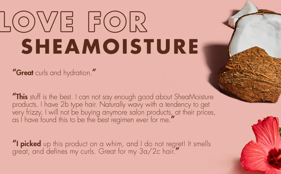 Shea Moisture Coconut & Hibiscus Curl & Style Milk 8 Fl Oz (Pack of 2) - curl