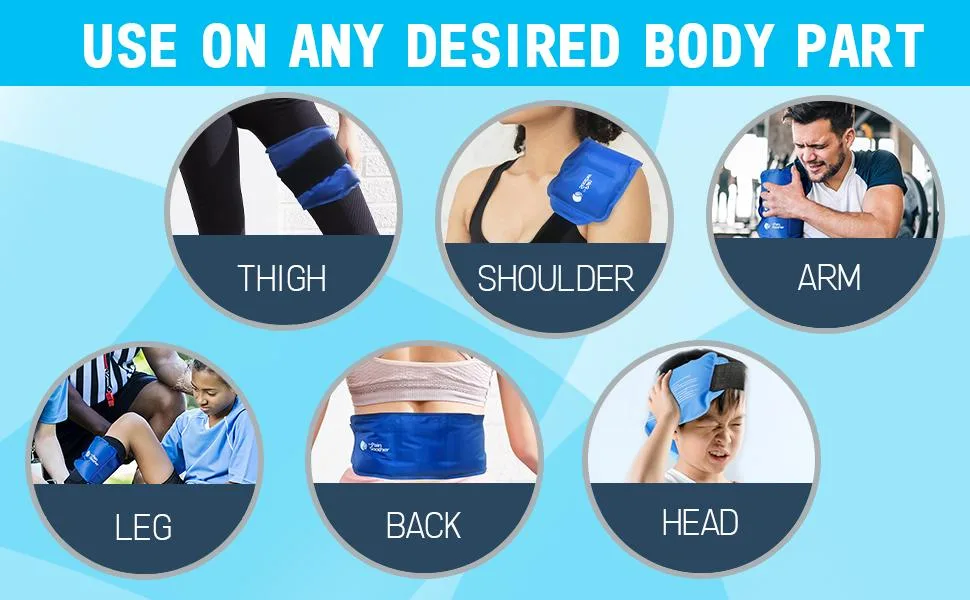 Oversized Reusable Hot & Cold Gel Ice Pack Wrap for Warm Compress and Cold Therapy for Hip Ankle Back Shoulder Knee Arm Neck Elbow FSA or HSA Eligible - product information 4