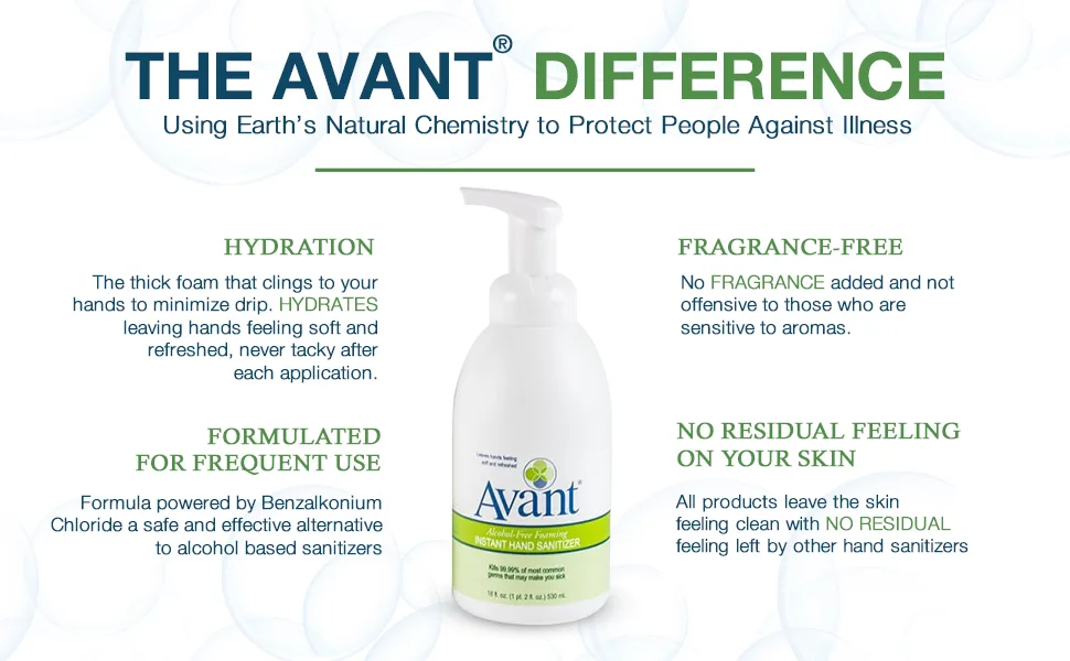 Avant Alcohol-Free Foaming Hand Sanitizer 18 oz Bottle 2-Pack bulk 18 Fl Oz 2-Pack - product information 2