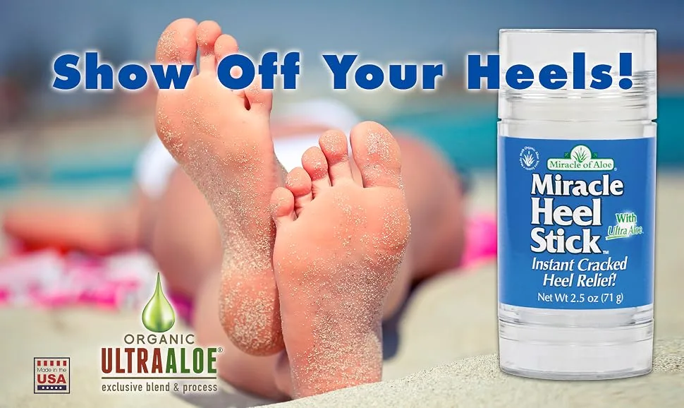2-Pack Miracle Heel Stick with Pure UltraAloe Aloe Vera Gel | 2.5 ounce stick - product information 3