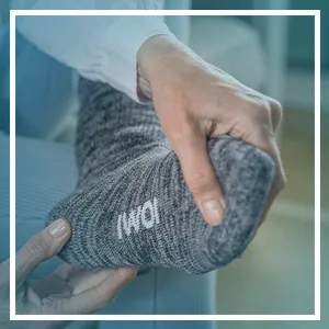 IOMI - 6 Pack Mens Thin Non Binding Extra Wide Loose Top Cotton Diabetic Socks 7-12 Black - IOMI